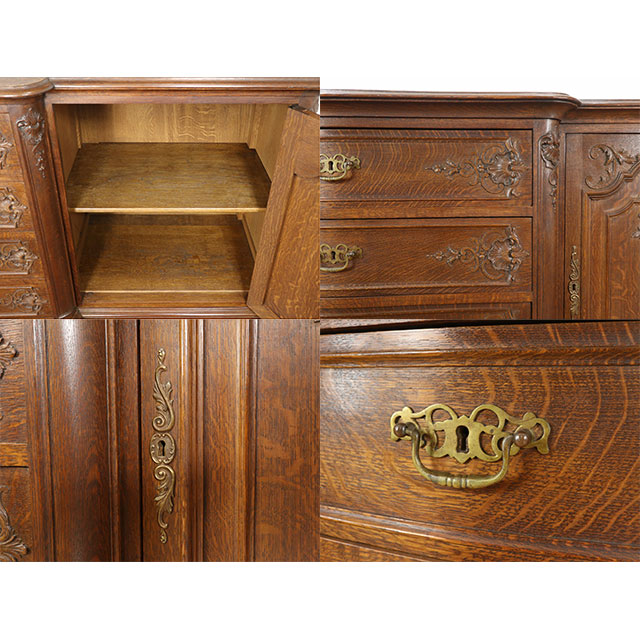  antique sideboard antique furniture cabinet living oak 1910 period Vintage retro France antique70136