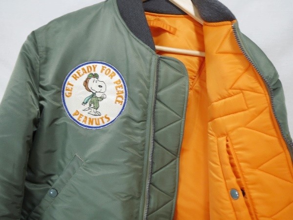 美品　バズリクソンズ　スヌーピー MA-1 フライトジャケット BUZZ RICKSON'S バズリクソンズ MA-1 フライトジャケット スヌーピー