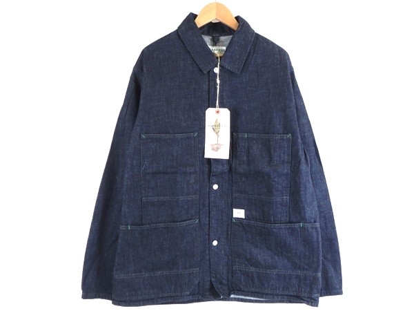 未使用 SASSAFRAS ササフラス TRANSPLANT JACKET 9oz Denim L トランス 