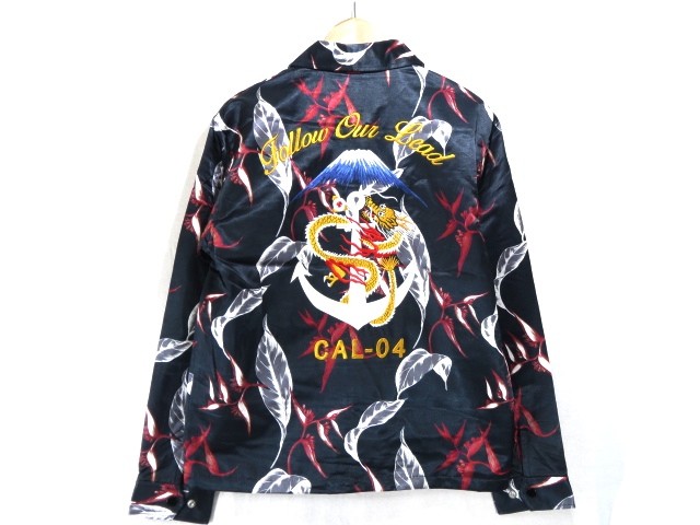 【美品】Calee キャリー スーベニアジャケット ブラック M CALEE 未使用 キャリー 17SS ALLOVER PATTERN SOUVENIR JACKET