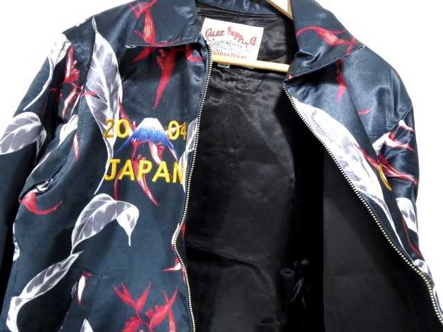 【美品】Calee キャリー スーベニアジャケット ブラック M CALEE 未使用 キャリー 17SS ALLOVER PATTERN SOUVENIR JACKET