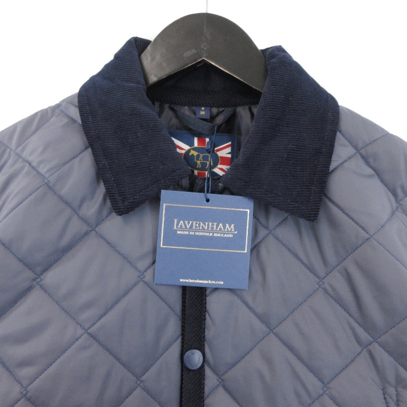  не использовался LAVENHAM Lavenham стеганная куртка DENHAM MENS 20 SLJ9003 G96ten ветчина SUFFOLK NAVY S с биркой 22000647