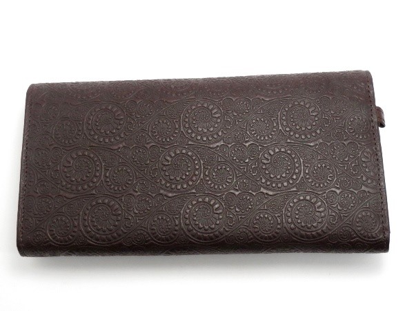 極美品 ガルニ 長財布 vine pattern ラウンド ブラック GARNI - Vine Pattern Zip Long Wallet / ブラック | Tempt