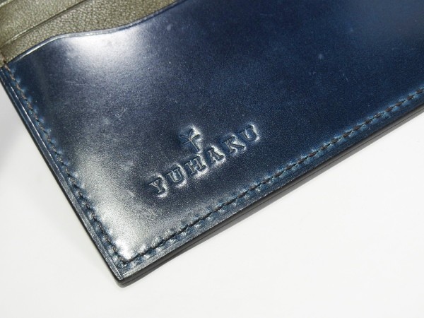 YUHAKU ユハク コードヴァン 束入れ YFC111 長財布 Blue ブルー 青 手