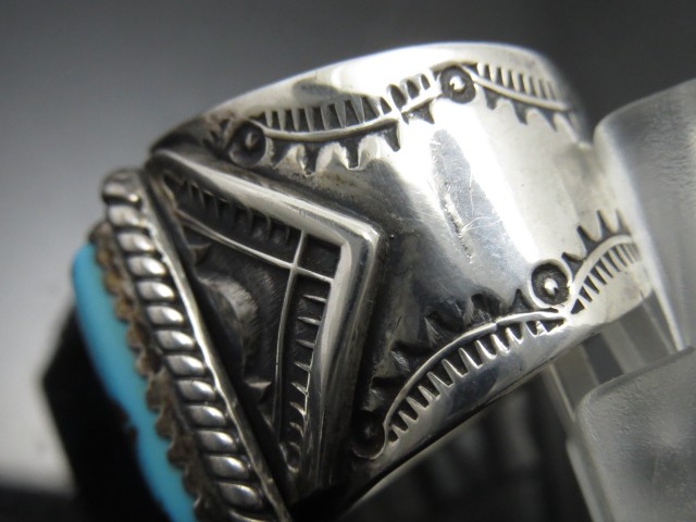 Thomas Carusetta ナバホ ターコイズ リング 10号 トーマス