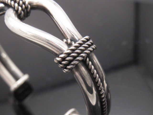 【未使用】steve arvisoスティーブアルビソ ホースウィスパラーバングル 美品 Steve Arviso ナバホ族 ホースウィスパラー バングル