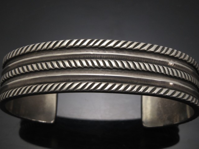 Clendon Pete ナバホ族 シルバー バングル クレンドンピート