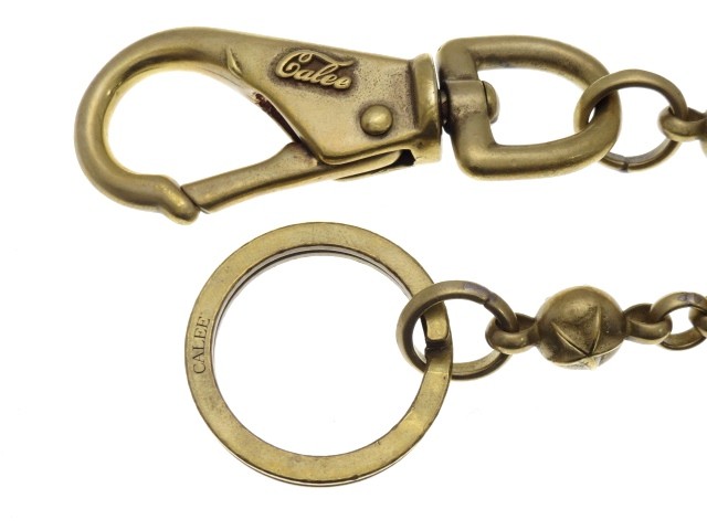 CALEE キャリー ウォレットチェーン ４１cm 真鍮 ブラス CALEE キャリー ウォレットチェーン スターボール CL-18SS022AC