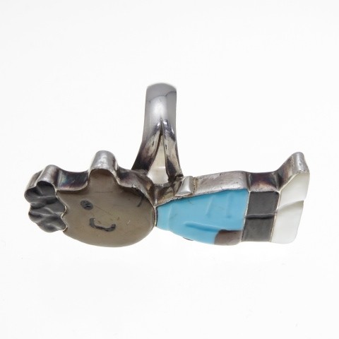 ズニ族 Paula Leekity作 スヌーピー Silver Ring ズニ族 Paula Leekity作 スヌーピー Silver Ring