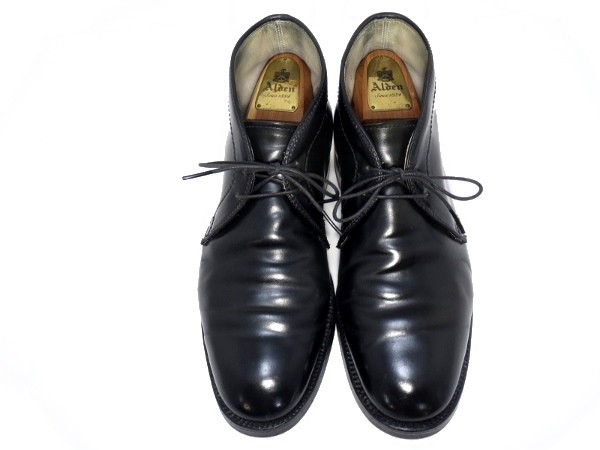 デニス様Alden1340C★サイズ7.5D★コードバン★ブラック★チャッカブー 試着程度 【ALDEN】オールデン 1340 チャッカブーツ コードバン