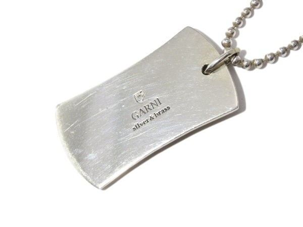 GARNI ガルニ DOG TAG ドッグタグ L シルバー ブラス ネックレス
