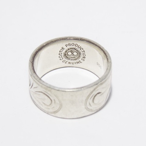 希少品！ COOTIE クーティー リング 指輪 シルバー PX 950 COOTIE Stout Signet Ring / ロゴ入り シルバーリング