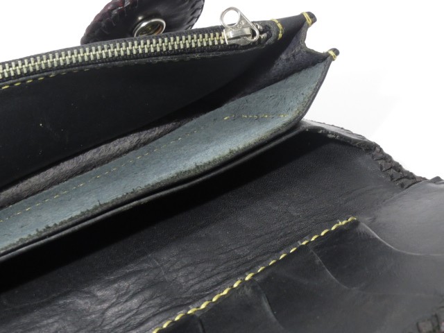 SAAD サード 長財布 シャークスキン ロングウォレット コンチョ付 ブラック 黒 レザー 革 中古 50006675 :50006675:クラシック - 通販 - Yahoo!ショッピング SAAD サード 長財布 シャークスキン ロングウォレット コンチョ付 ブラック 黒 レザー 革 中古 50006675 :50006675:クラシック - 通販 - Yahoo!ショッピング