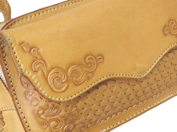 Surd SAAD サード レザー カービング ショルダー ウエスト バッグ 鞄