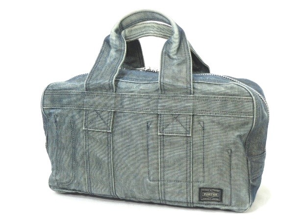 未使用級 1425 PORTER ディーパー ボストンバッグ A4 デニム 未使用級 1425 PORTER ディーパー ボストンバッグ A4 デニム