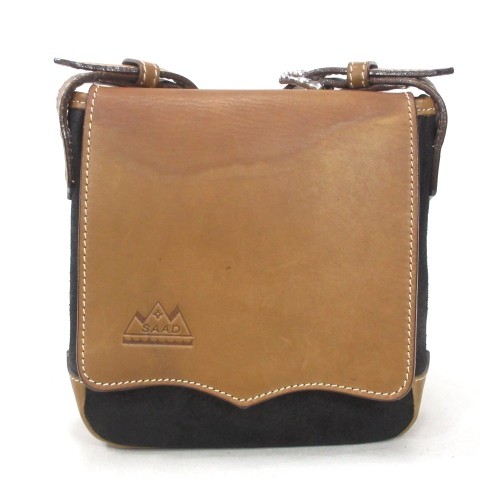 SAAD ショルダーバッグ 2WAYショルダーバッグ/ネイビー/キャンバス/サドルレザー