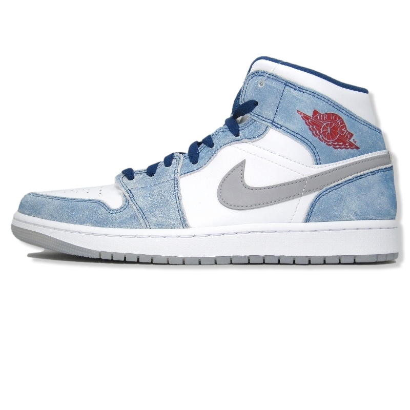 【新品未使用】Nike Air Jordan 1 Mid ホワイト ブルー 国内 3/14 発売予定】ナイキ エア ジョーダン 1 ミッド SE “ホワイト