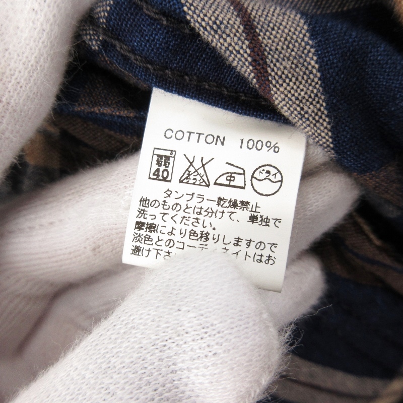  прекрасный товар BONCOURAbonkla куртка от дождя SLOW&amp;STEADY специальный заказ проверка сделано в Японии хлопок темно-синий 38 71008959