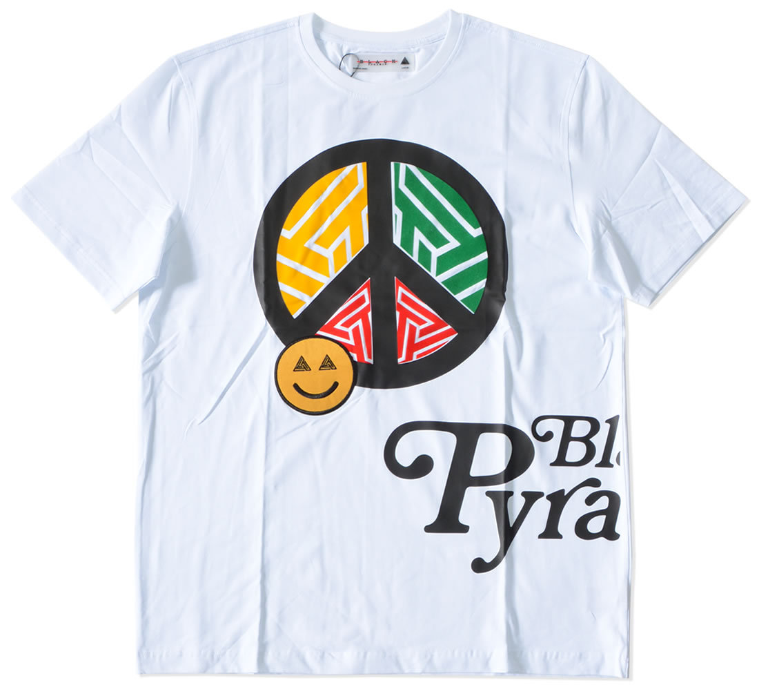 Black Pyramid ブラックピラミッド Tシャツ 半袖 ピースマーク スマイル ラスタカラー Y Blackpyramid06 Clever Heads クレバーヘッズ 通販 Yahoo ショッピング