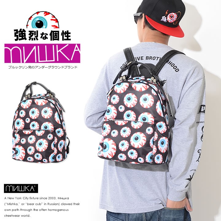 Mishka バッグ バックパック 総柄 ファッション ミシカ Mss1109 Mishka1864 Clever Heads リュック キープウォッチ キープウォッチ クレバーヘッズ バッグ