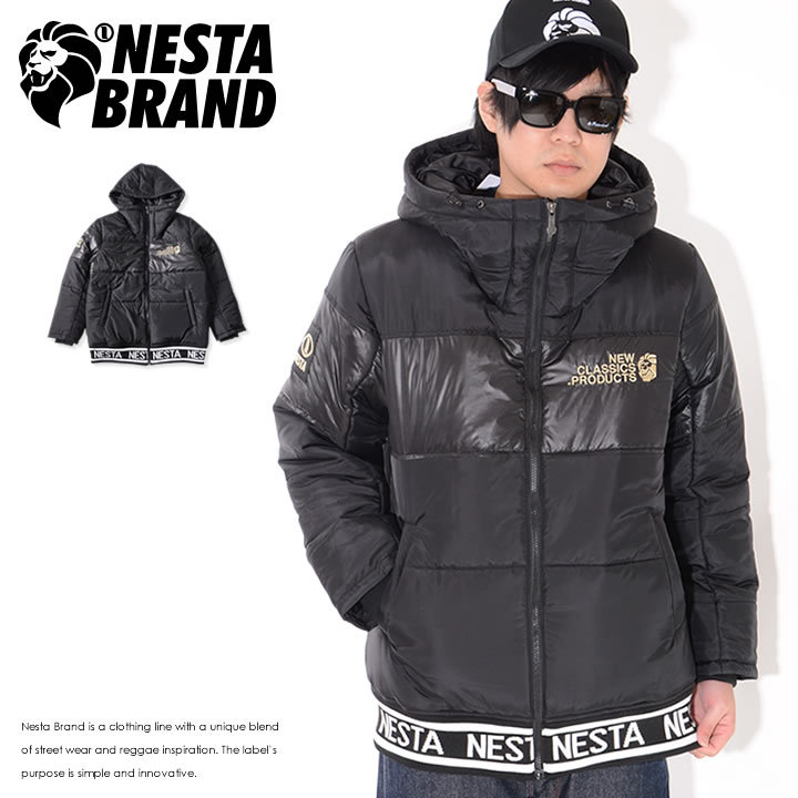 NESTA BRAND ネスタブランド 中綿ジャケット リブロゴ ゴールド刺繍 (213NB1700) セール
