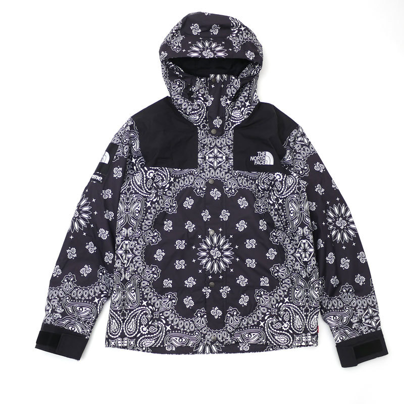  Supreme Supreme x The * North Face THE NORTH FACE 14FW Bandana Mountain Parka Jacket BLACK мужской L размер 130002921051 (OUTER)