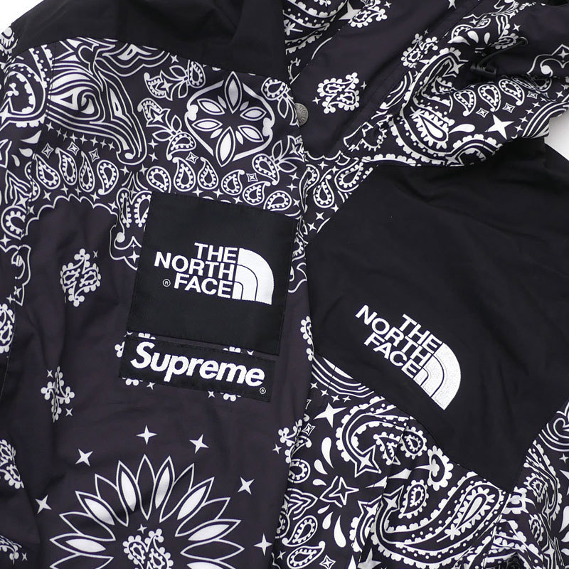  Supreme Supreme x The * North Face THE NORTH FACE 14FW Bandana Mountain Parka Jacket BLACK мужской L размер 130002921051 (OUTER)