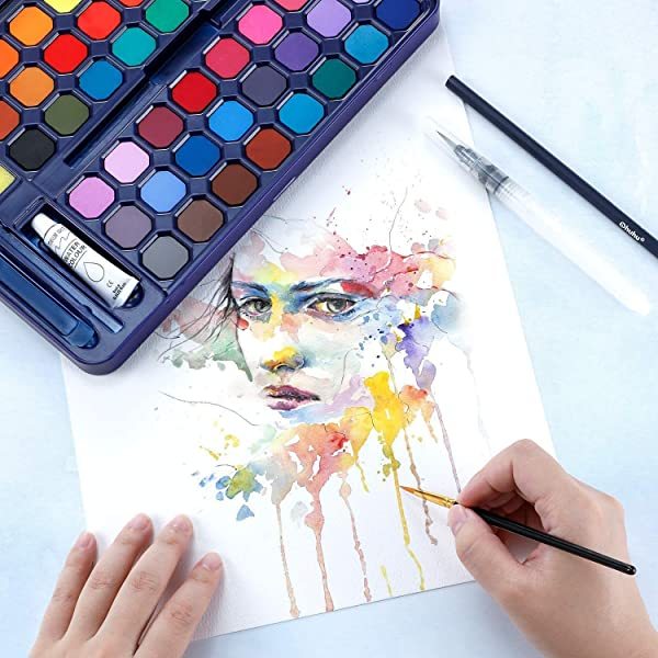 固形水彩 48色 水彩の絵具 水彩紙パッド付き 水ペン1本付き 絵の具 水性 水彩画 風景画 イラスト 透明 子供 学習教材 学校教材 6mm B08c59ncfq クロレッツ 通販 Yahoo ショッピング