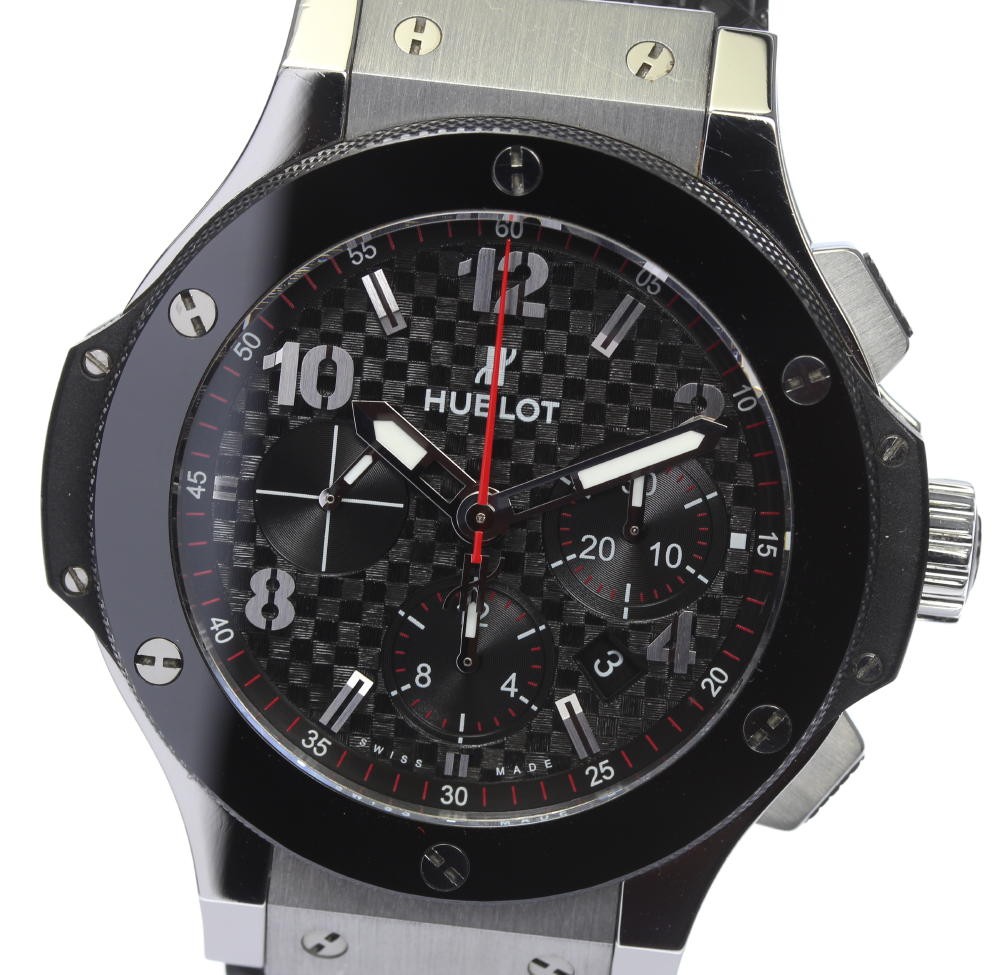 ビッグバン クロノグラフ SS-CE/ブラックラバー 301.SB.131.RX （ブラック）