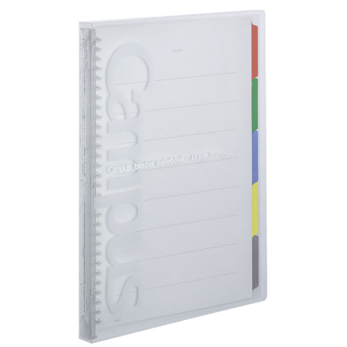 キャンパス スライドバインダー スリム PP表紙 A4 30穴（透明）ル-P173NT×1冊の商品画像
