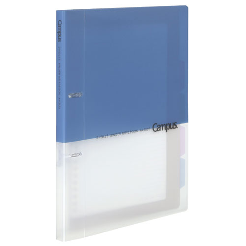 キャンパス プリントもとじやすい2穴ルーズリーフ バインダー A4（ブルー）ル-PP158B×1冊の商品画像