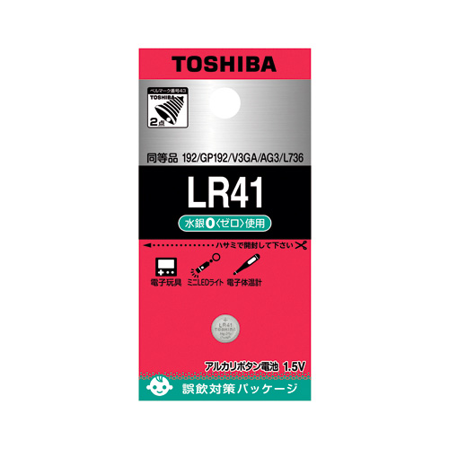 東芝 アルカリボタン電池 LR41EC ボタン電池の商品画像