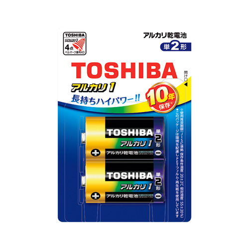TOSHIBA アルカリ乾電池 アルカリ1 単3形 ブリスターパック LR14AN 2BP 2本パック - 最安値・価格比較 - Yahoo ...