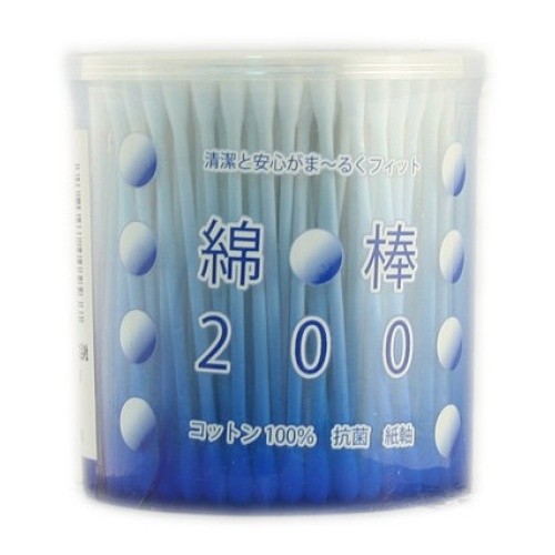  flat peace metik cotton swab 200ps.@ jpy tube case go in 