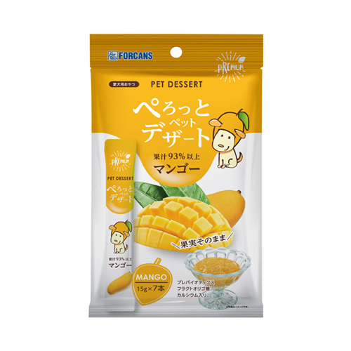 フォーキャンス ForCans ぺろっとペットデザート マンゴー味 15g×7本 犬用おやつ、ガムの商品画像