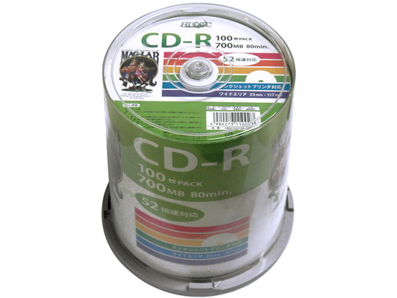 データ用CD-R 52倍速 100枚 HDCR80GP100の商品画像