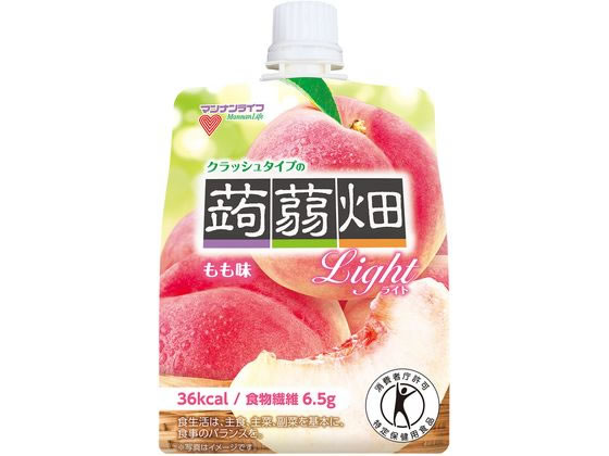 マンナンライフ クラッシュタイプの蒟蒻畑 ライト もも味 150g パウチ 蒟蒻畑 ダイエットお菓子の商品画像