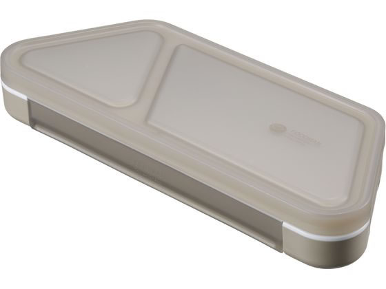 CBジャパン 薄型弁当箱 抗菌フードマン おにぎり 400mL （グレー）の商品画像