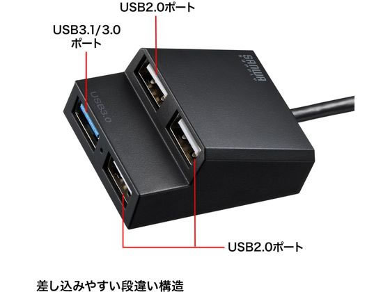 [ ваш заказ ] Sanwa Supply USB3.2 Gen1+USB2.0 combo ступица USB-3H413BKN USB ступица сеть оборудование PC периферийные устройства 