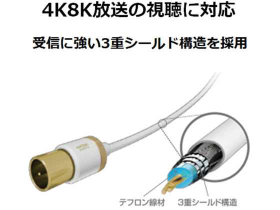 [ ваш заказ ] Elecom 4K8K соответствует TV для антенна кабель 3.0m DH-ATLS48K30WH