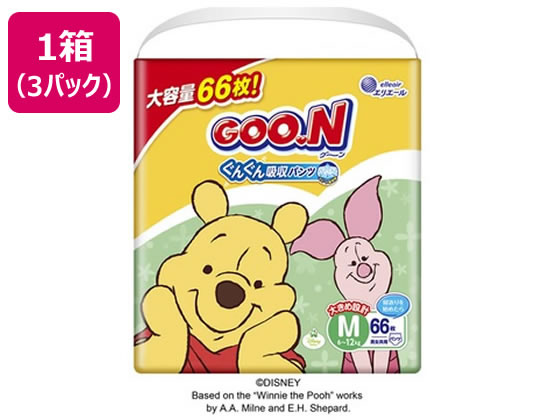 エリエール グーン ぐんぐん吸収パンツ Mサイズ 66x3パック（198枚） GOO.N 紙おむつの商品画像