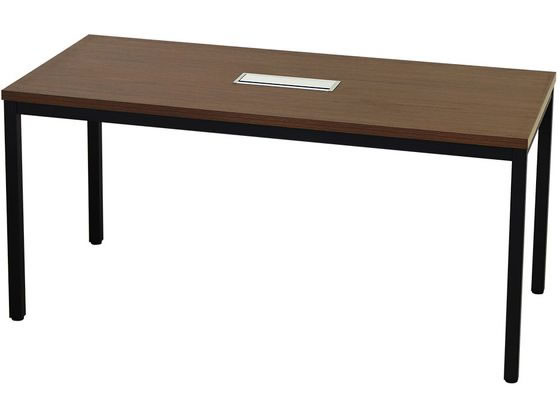 Netforce 会議テーブル W1500 ブラック×ウォルナット 正方形 長方形 ミーティングテーブル 会議用テーブル 長机の商品画像