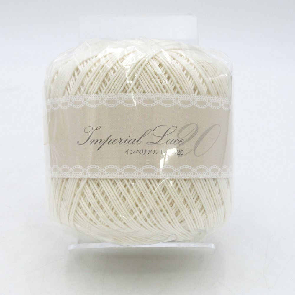  изначальный .MOTOHIRO нить для кружев imperial гонки 20 COL.2 слоновая кость 50g×5 шар комплект начинающий предназначенный сделано в Японии не использовался товар 