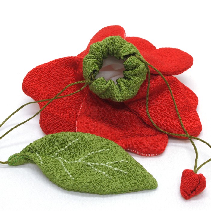 [ handicrafts kit ] crepe-de-chine. flower pouch cold .* other 