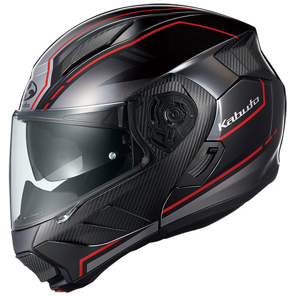 OGK Kabuto RYUKI BEAM Mサイズ（57-58cm） ブラックレッド バイク用  