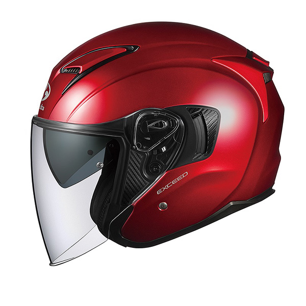 OGK Kabuto EXCEED Lサイズ（59-60cm） シャイニーレッド EXCEED バイク用　ジェットヘルメットの商品画像