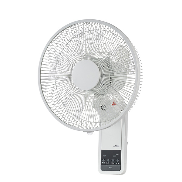 ユアサプライムス 壁掛け 扇風機 YKW-380EFR（W） ホワイト 扇風機本体の商品画像