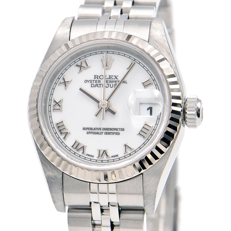 ROLEX デイトジャスト 79174 WG/SS ジュビリーブレス ローマ/ホワイトダイヤル デイトジャスト レディースウォッチの商品画像