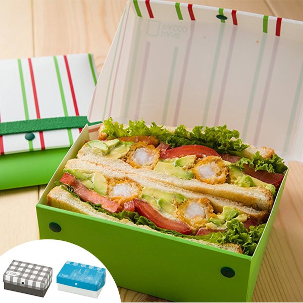  sandwich case folding plastic pa-nepako check stripe (. lunch box lunch box box )l new arrivals Al07