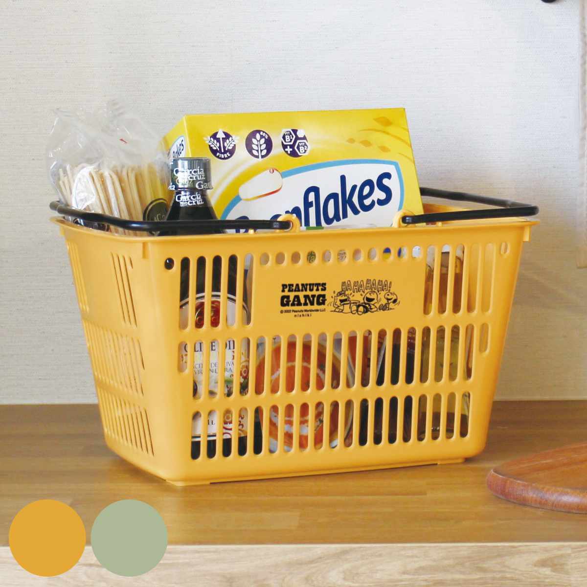  basket Snoopy Mini eko basket ( shopping basket storage shopping basket reji basket reji basket Mini size eko-bag basket made in Japan SNOOPY )